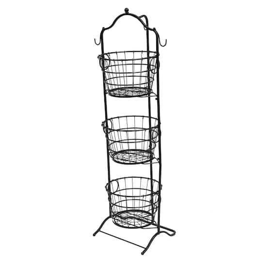 4ft. Wire 3-Tier Basket with Removable Tilted Baskets | Michaels